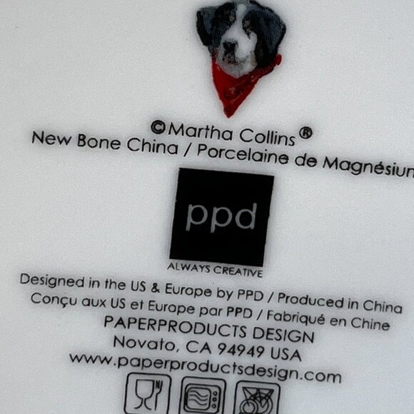 PPD Martha Collins Noah Dog Mug Camper Trailer Christmas Holiday New Bone China - Picture 10 of 14